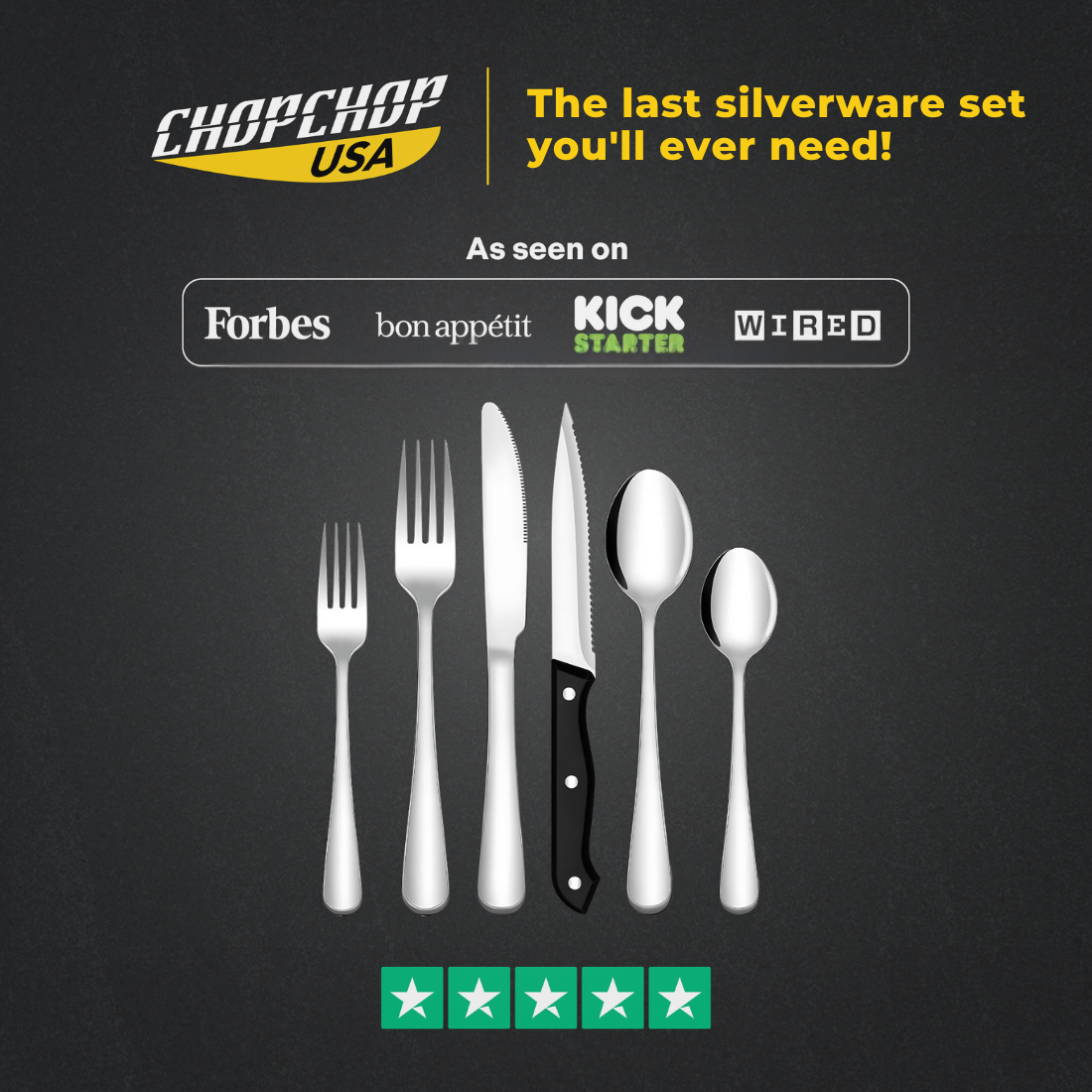 ChopChop USA Jumbo One-Sided Titanium Set