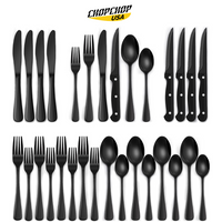 ChopChop 24-piece stainless steel silverware set – Black