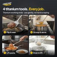4 titanium tools. Every job – ChopChop hybrid chef cookware set