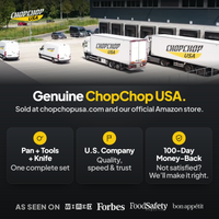 Genuine ChopChop USA hybrid chef cookware set, sold at chopchopusa.com and our official Amazon store, with 100-day money-back guarantee