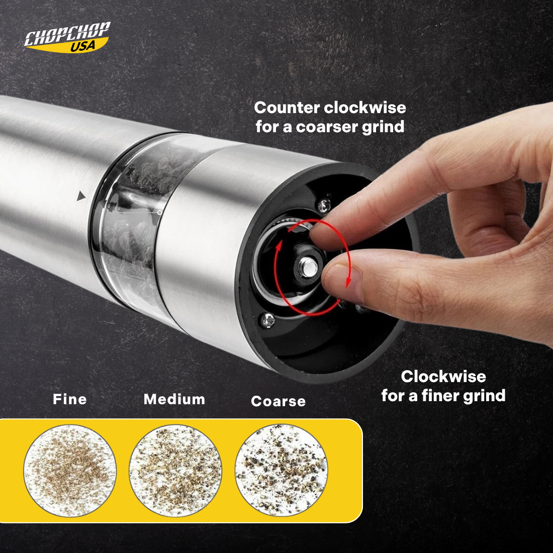 ChopChop USA Electric Salt And Pepper Grinder