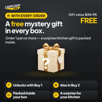 A free mystery gift in every box – free gift offer with the ChopChop hybrid nonstick frying pan