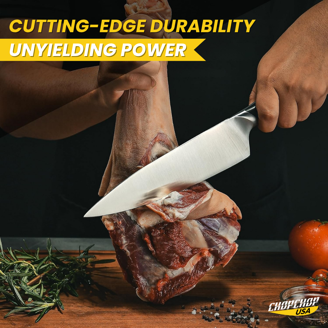 ChopChop USA Stainless Steel Knife Block Set
