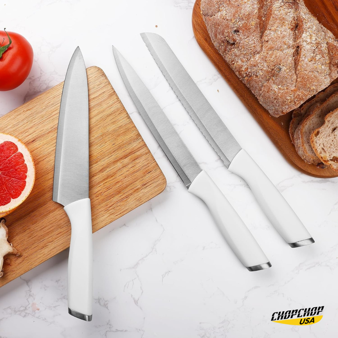 ChopChop USA Stainless Steel Knife Block Set
