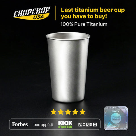 100% Pure Titanium Beer Cup