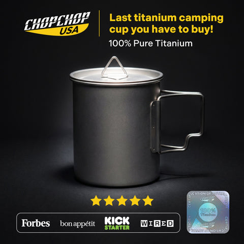 100% Pure Titanium Camping Cup