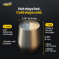 Hot stays hot. Cold stays cold – ChopChop titanium double wall cup