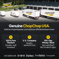 Genuine ChopChop USA titanium double wall cup, sold at chopchopusa.com and our official Amazon store, with 100-day money-back guarantee