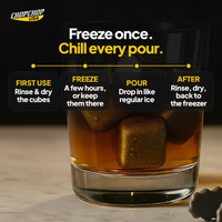 Freeze once. Chill every pour – ChopChop titanium ice cubes