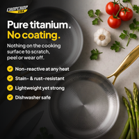 Pure titanium. No coating – ChopChop titanium frying pan
