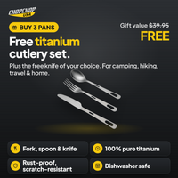 Free titanium cutlery set – free gift offer with the ChopChop titanium frying pan