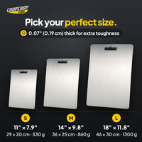 Pick your perfect size – ChopChop titanium cutting board sizes and dimensions