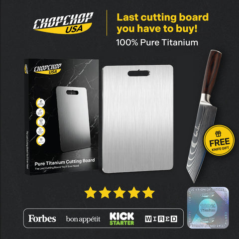 100% Pure Titanium Cutting Board