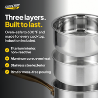 Three layers. Built to last – ChopChop titanium saucepan