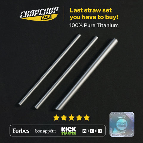 100% Pure Titanium Straw