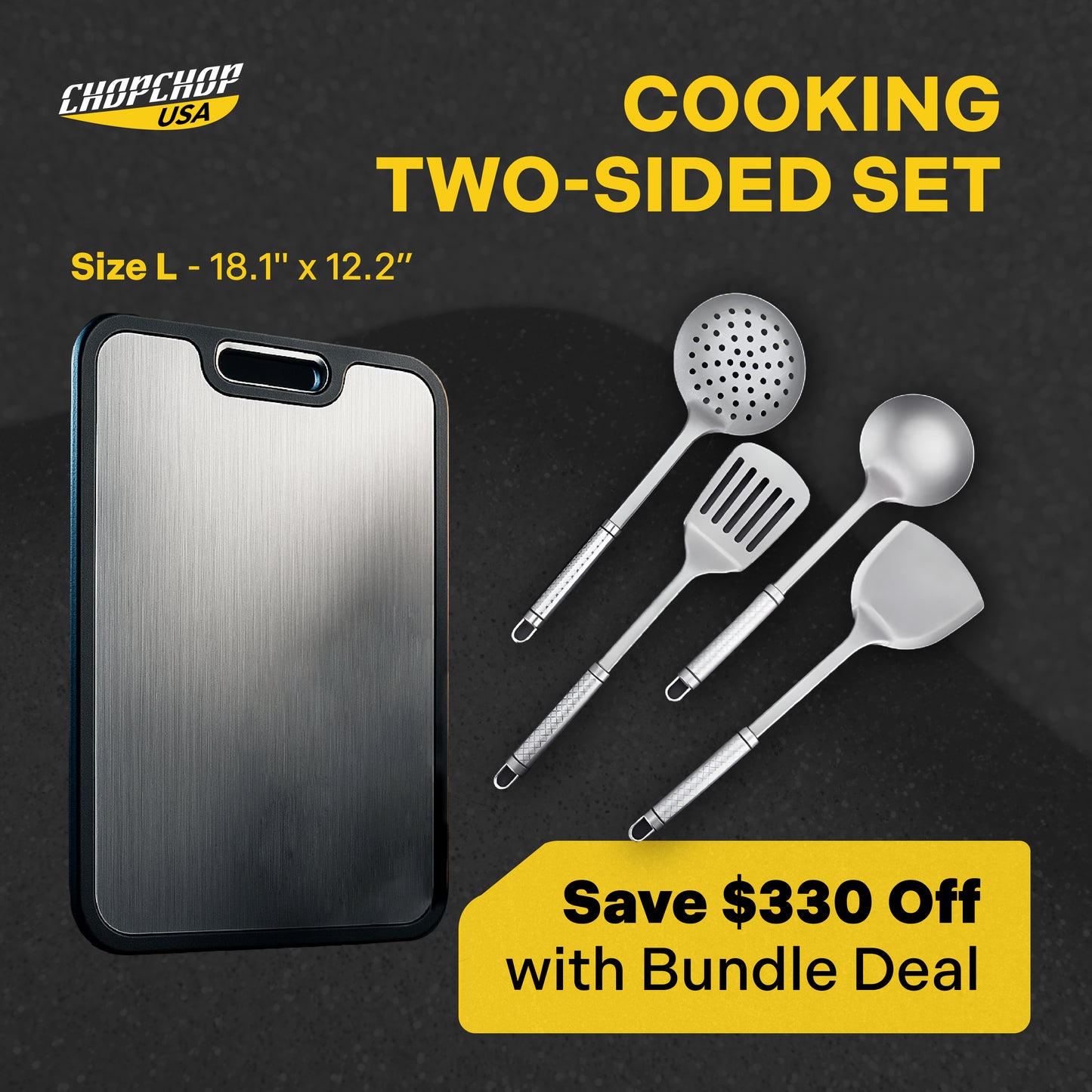ChopChop USA Cooking Two-Sided Set