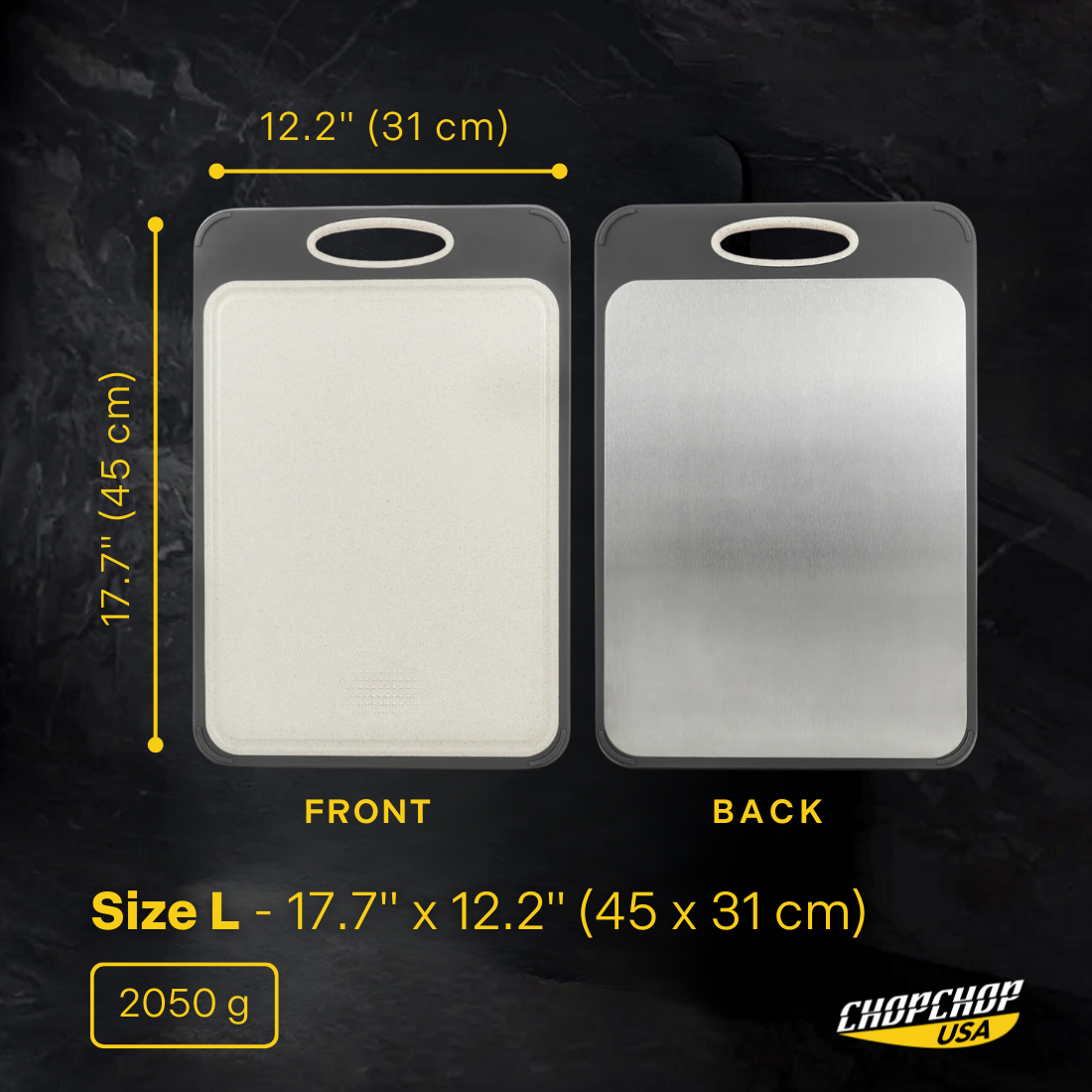 ChopChop USA Double-Sided Stainless Steel Cutting Board | Black Friday Sale