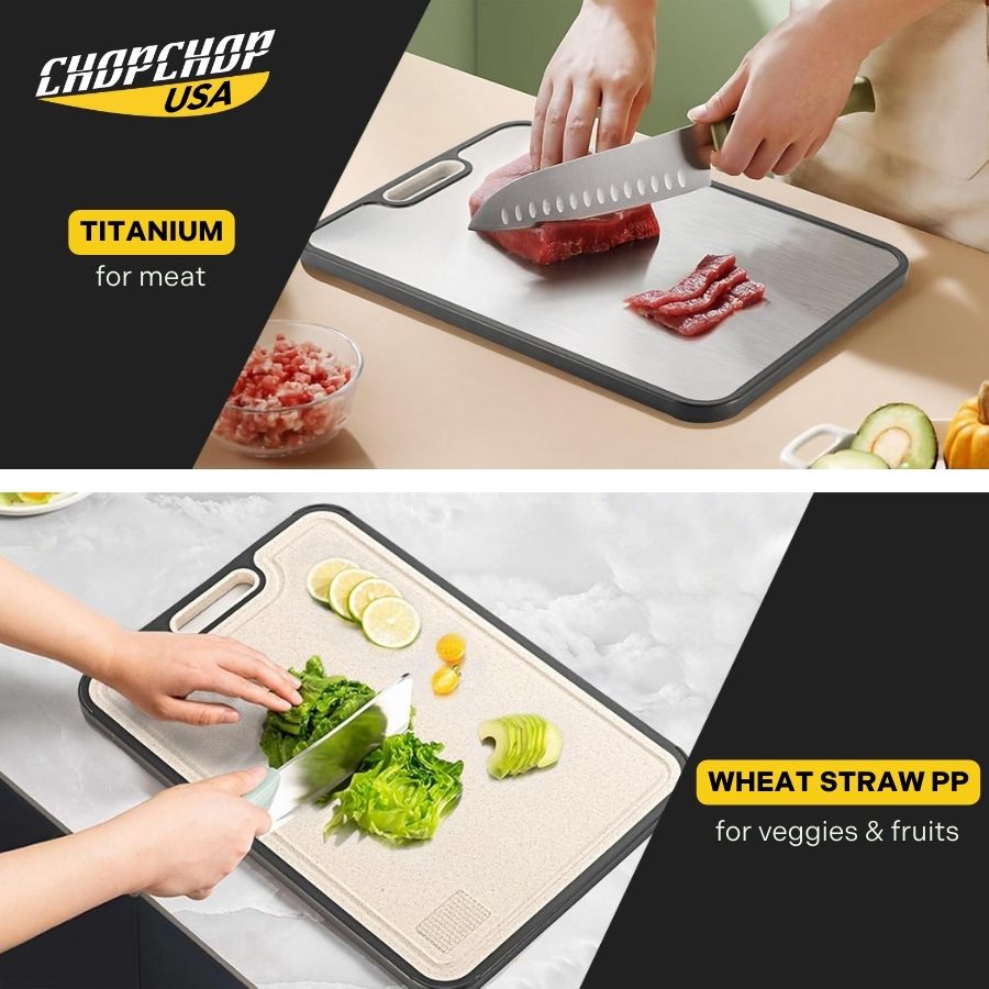 ChopChop USA Double-Sided Titanium Cutting Board