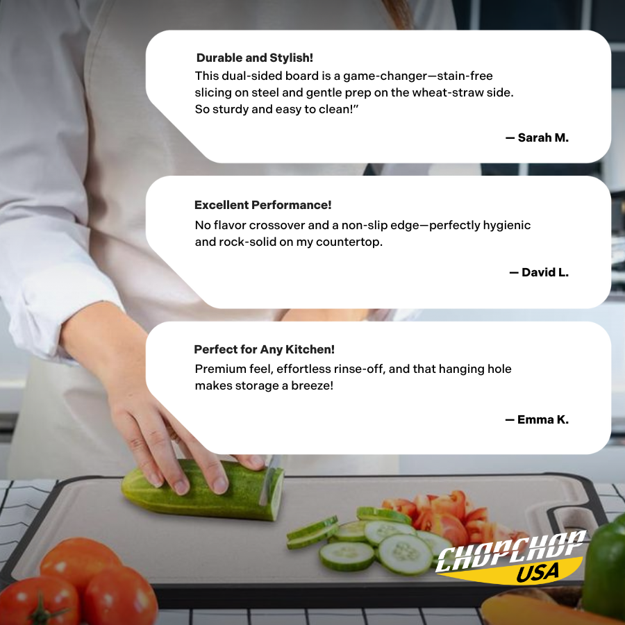 ChopChop USA Double-Sided Titanium Cutting Board