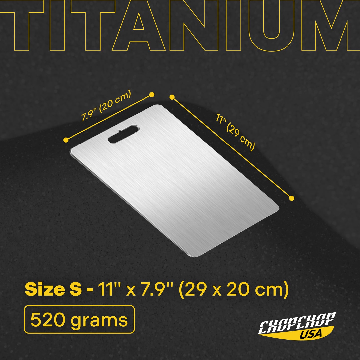 ChopChop™ USA 100% Pure Titanium Cutting Board | Flash Sale Ends Midnight