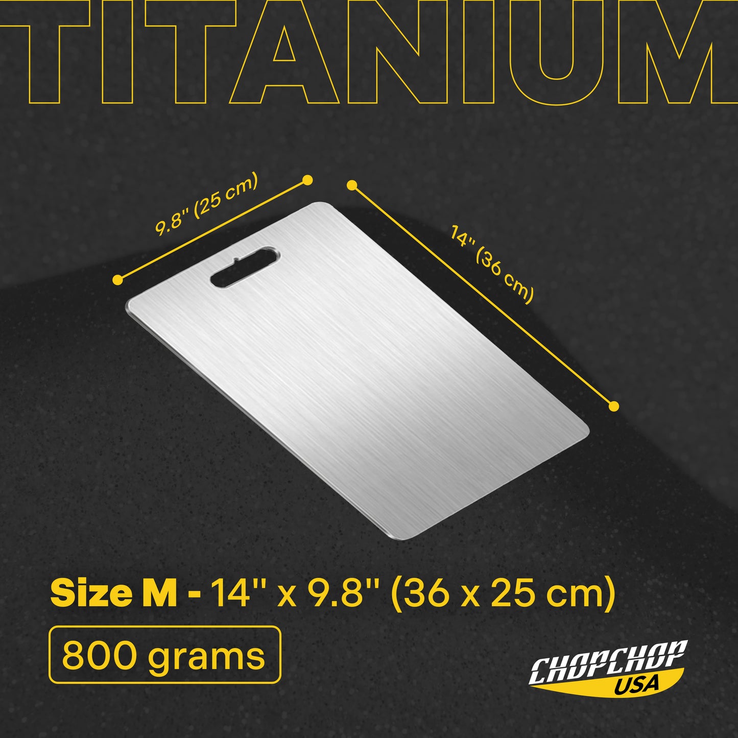 ChopChop™ USA 100% Pure Titanium Cutting Board | Flash Sale Ends Midnight