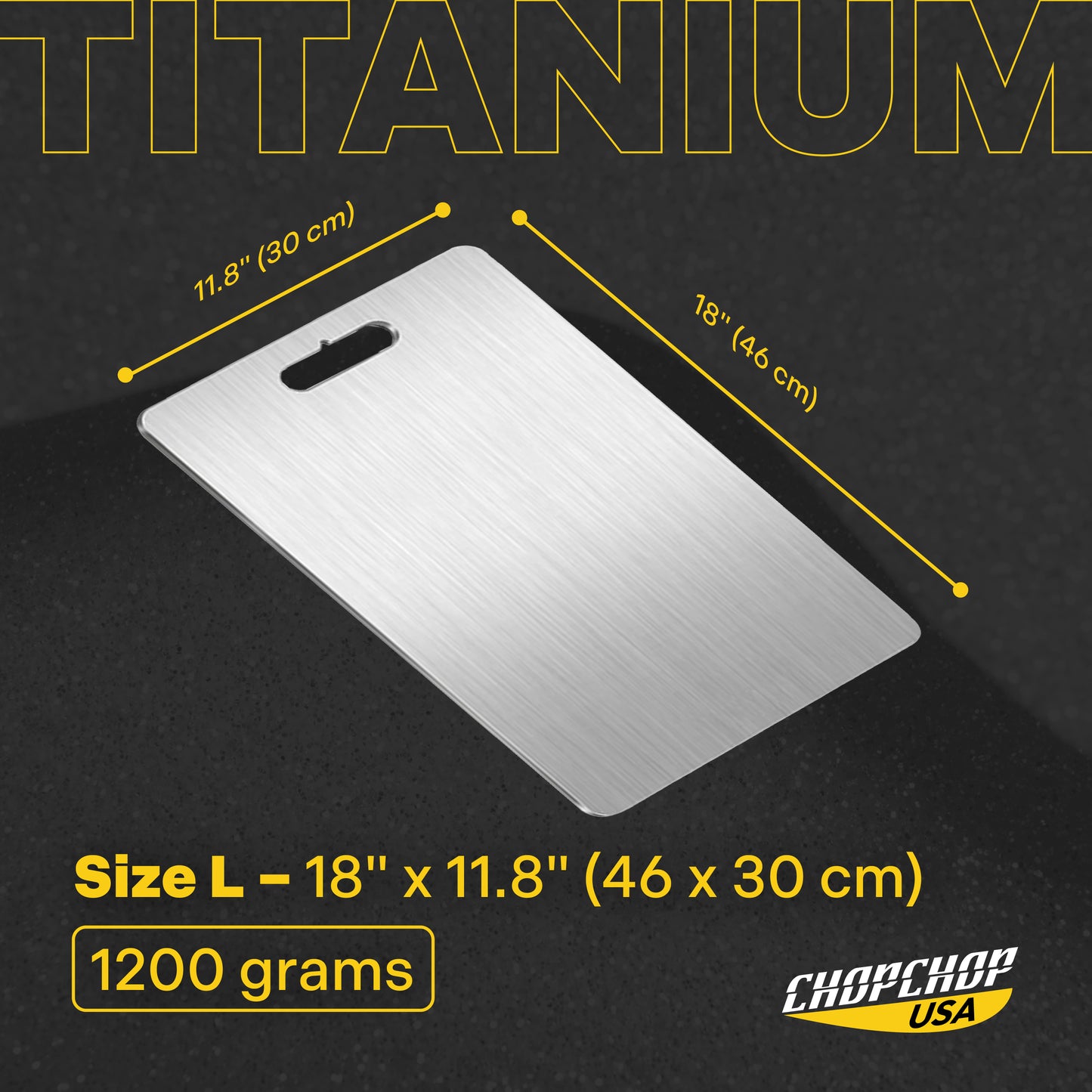 ChopChop™ USA 100% Pure Titanium Cutting Board | Flash Sale Ends Midnight