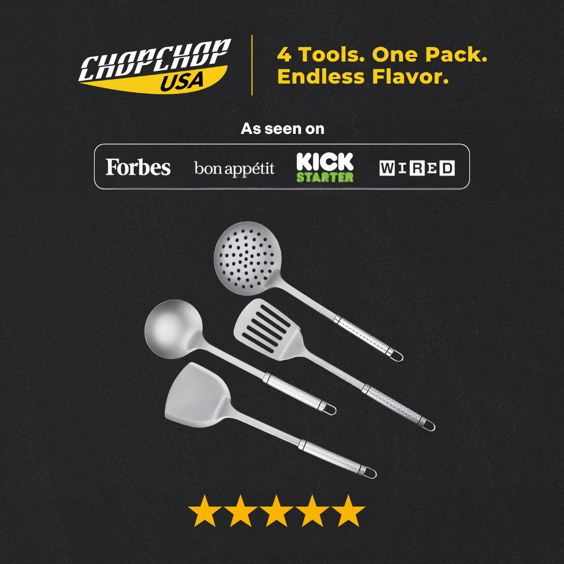ChopChop USA 100% Pure Titanium Utensils