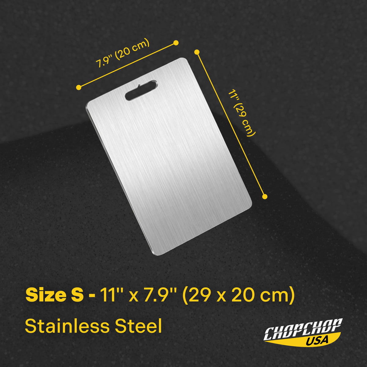 ChopChop stainless steel cutting board – Small - 11" x 7.9"