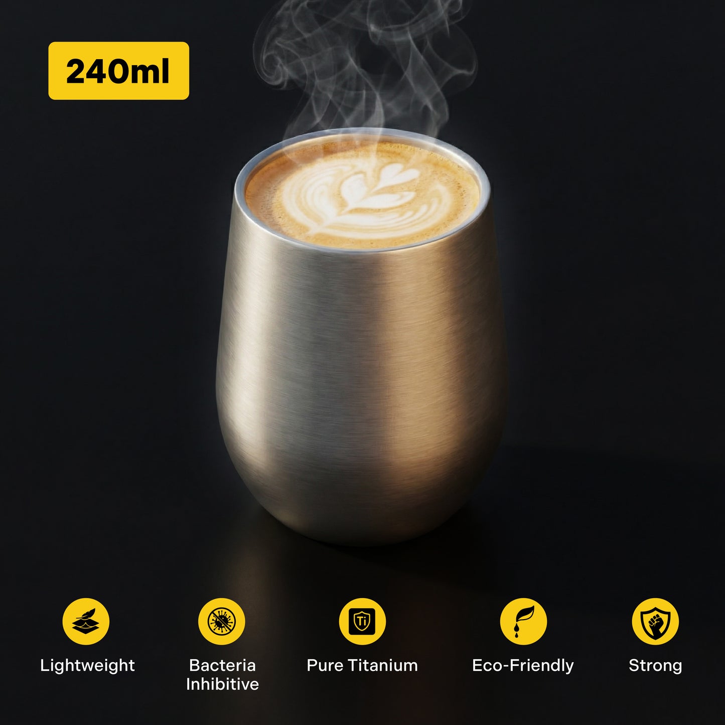 ChopChop USA Titanium Double Wall Insulated Water Cup