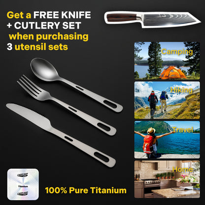 ChopChop USA 100% Pure Titanium Utensils | New Year Sale