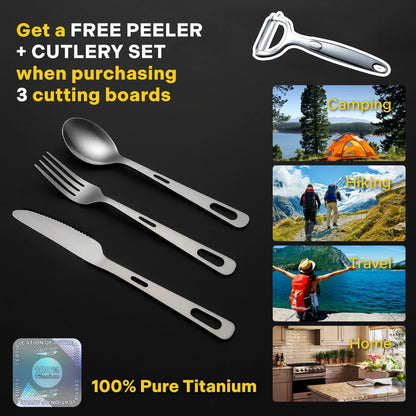 ChopChop™ USA 100% Pure Titanium Cutting Board | New Year Sale