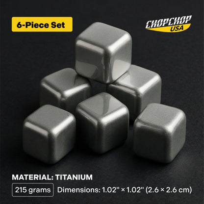 ChopChop USA 100% Pure Titanium Ice Cubes | New Year Sale