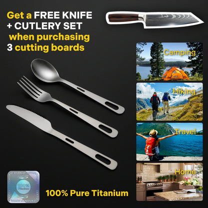 ChopChop™ USA 100% Pure Titanium Cutting Board