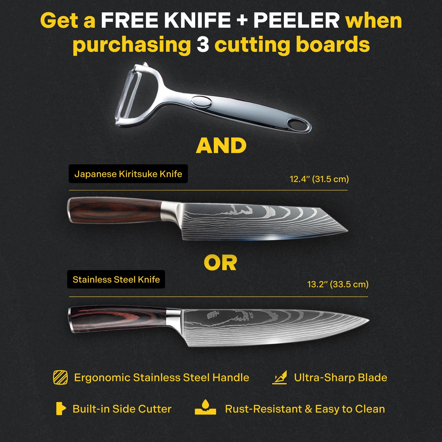 ChopChop™ USA 100% Pure Titanium Cutting Board