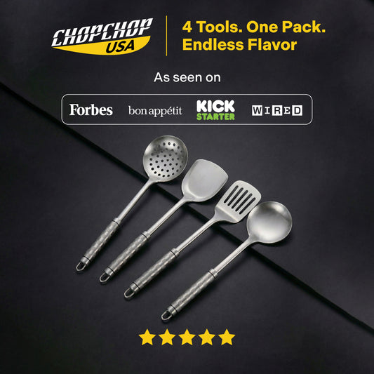 ChopChop USA 100% Pure Titanium Utensils | Black Friday Sale