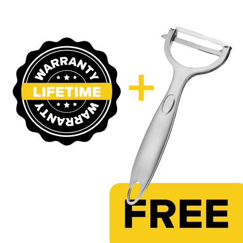 Lifetime Warranty + FREE Precision Peeler (OPTIONAL)