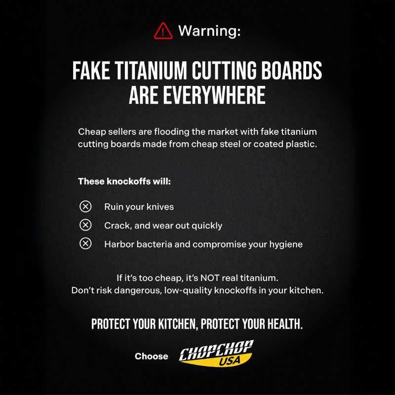 ChopChop™ USA 100% Pure Titanium Cutting Board
