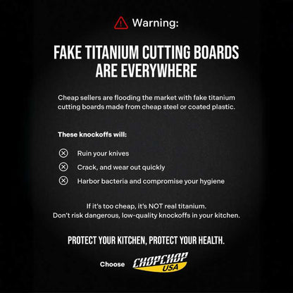 ChopChop™ USA 100% Pure Titanium Cutting Board