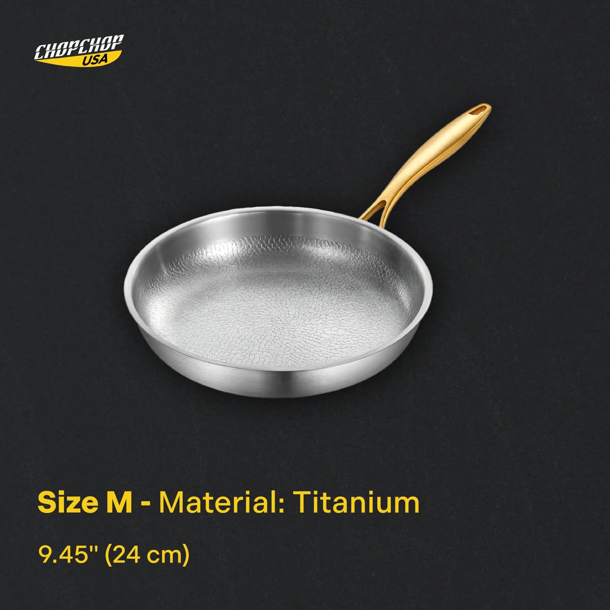 Size M 9.45 inch (24 cm) Titanium Pan Pro