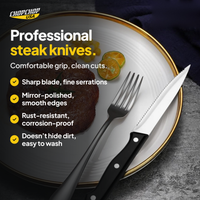 Professional steak knives – ChopChop 24-piece stainless steel silverware set