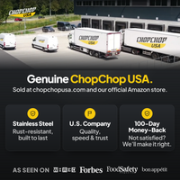 Genuine ChopChop USA 24-piece stainless steel silverware set, sold at chopchopusa.com and our official Amazon store, with 100-day money-back guarantee