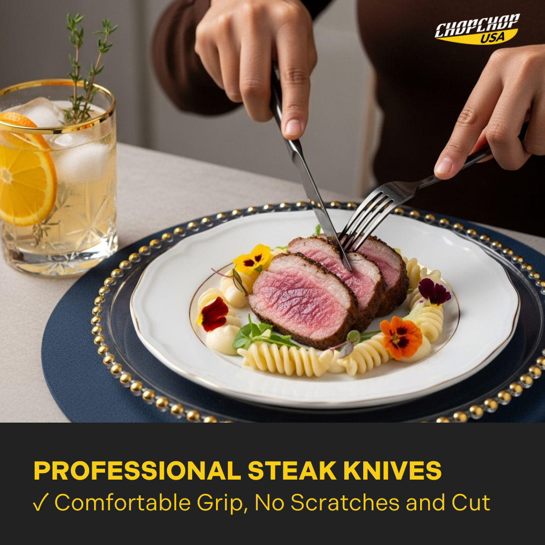 ChopChop USA 24-Piece Stainless Steel Silverware Set