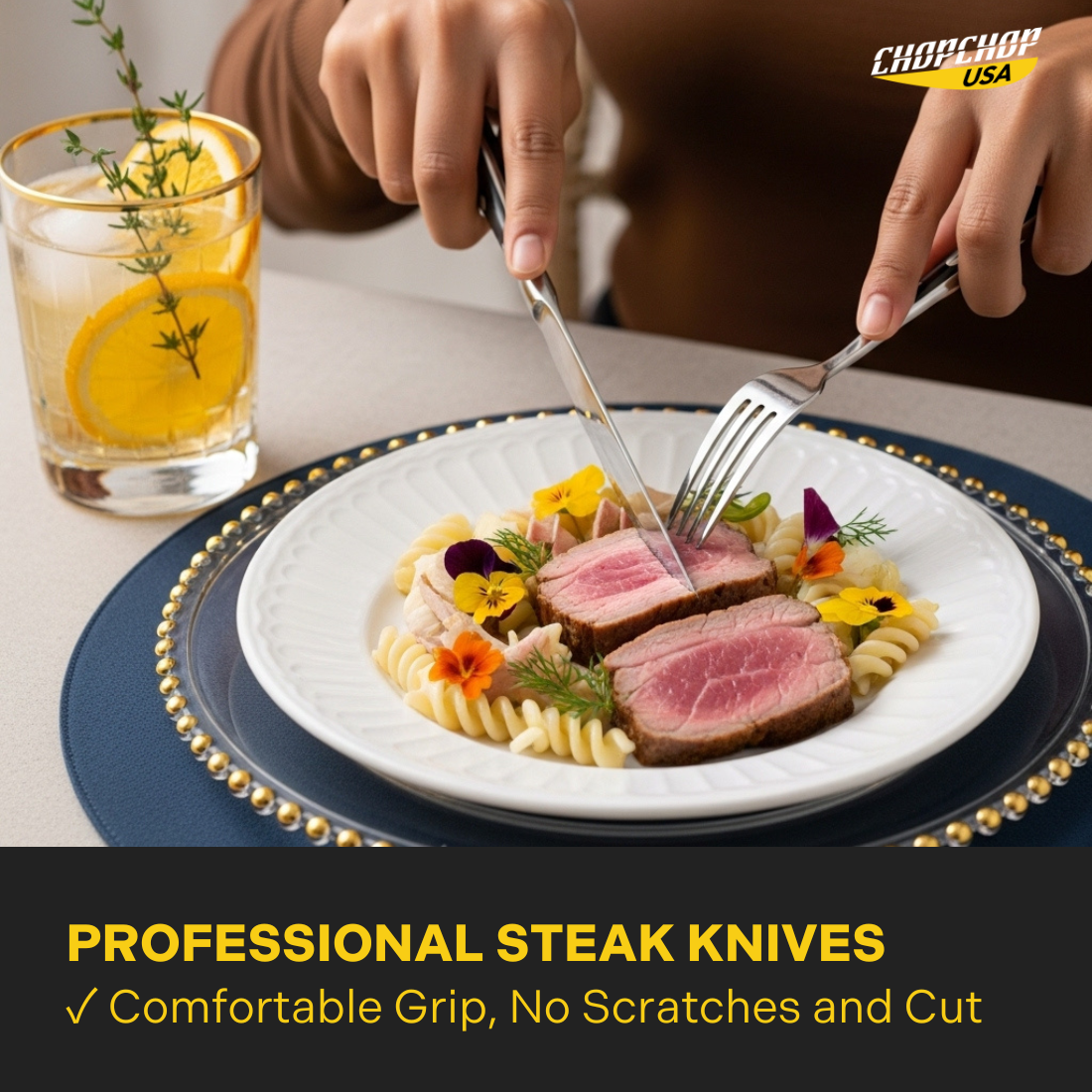 ChopChop USA 24-Piece Stainless Steel Silverware Set