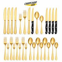 ChopChop 24-piece stainless steel silverware set – Gold