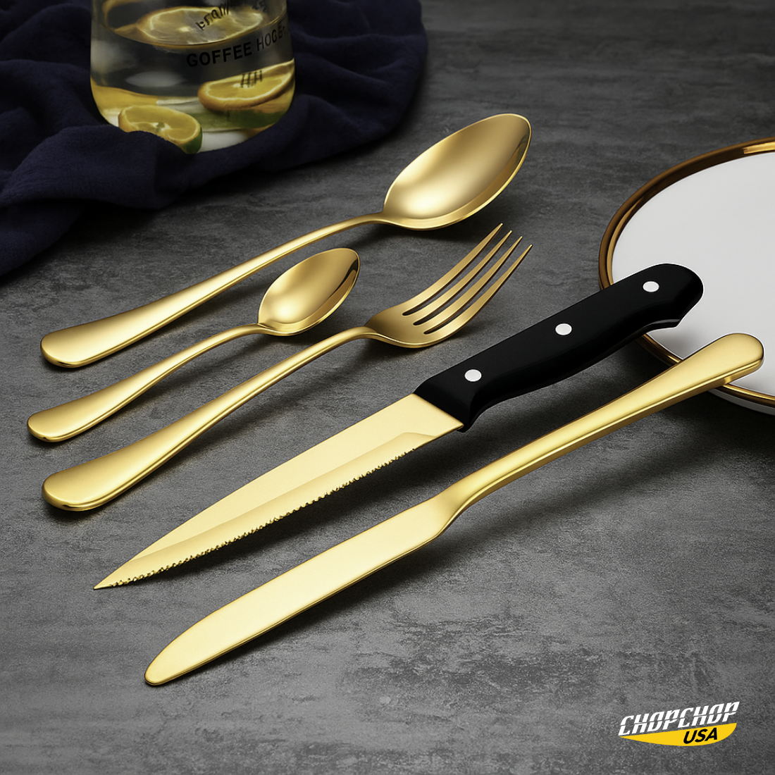 ChopChop USA 24-Piece Stainless Steel Silverware Set