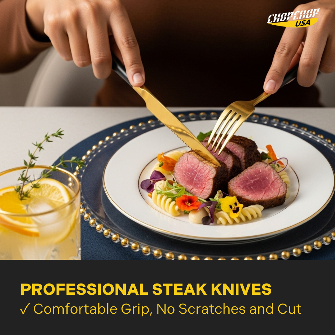 ChopChop USA 24-Piece Stainless Steel Silverware Set