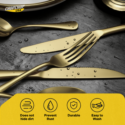 ChopChop USA 24-Piece Stainless Steel Silverware Set