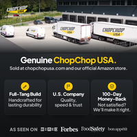 Genuine ChopChop USA boning knife, sold at chopchopusa.com and our official Amazon store, with 100-day money-back guarantee