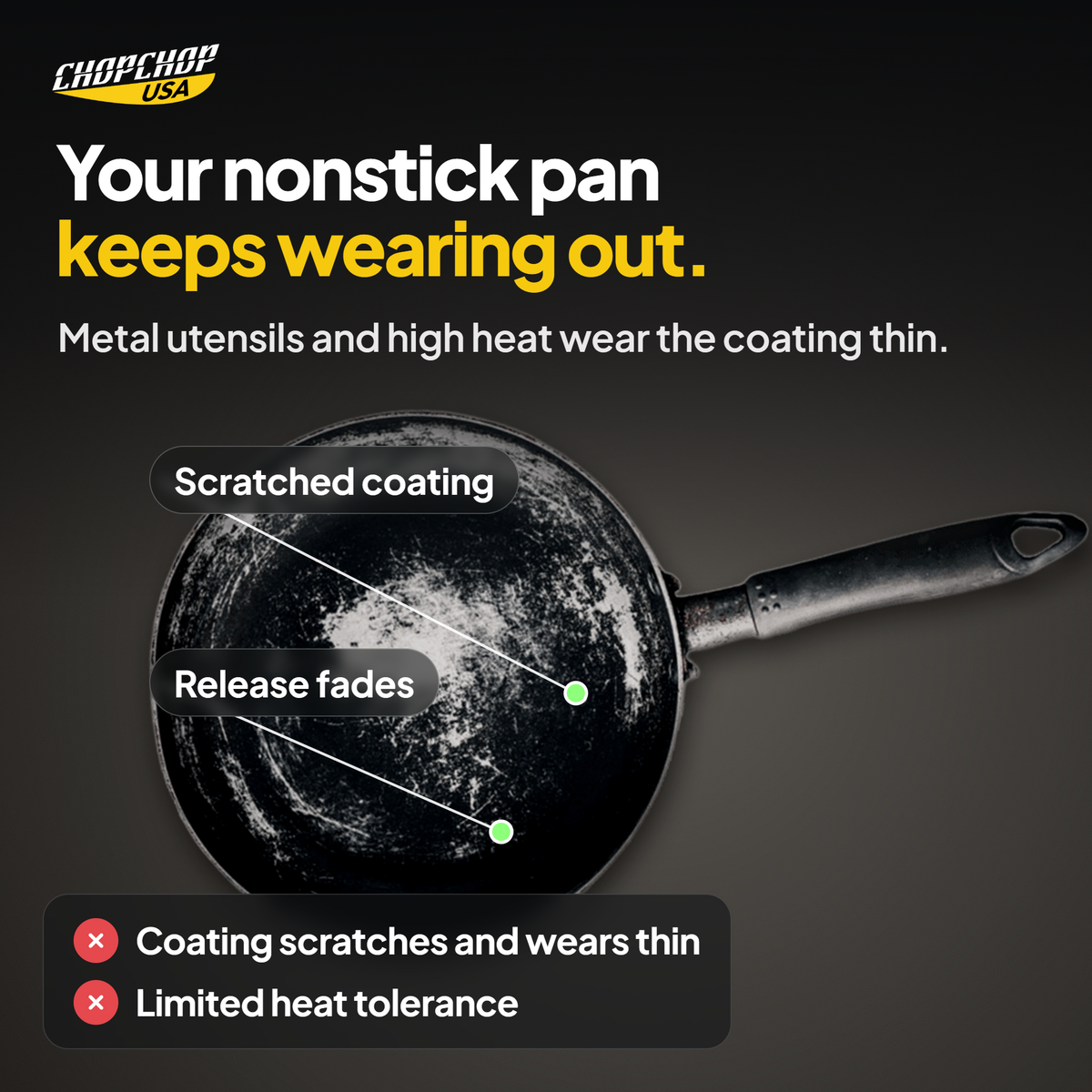 Your nonstick pan keeps wearing out: the everyday problem the ChopChop carbon steel pan solves