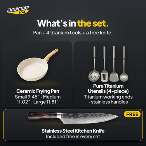 What’s in the set – ChopChop ceramic chef cookware set contents